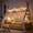 Natural+LED, variant on Mirightone Wood Full Size Floor Bed with Rails and Removable Roof, Teepee Bed Montessori Bed with LED Light and Slats - White