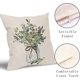 thumbnail image 3 of Green Eucalyptus Leaves Pillow Covers 18X18 Inch Spring Summer Farmhouse Couch Pillow Cases Watercolor Leaf Throw Pillows Set of 2 Home Decor for Livi, 3 of 4