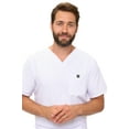 thumbnail image 7 of M&M SCRUBS Men's Scrub Set – Stretch V-Neck Multi-Pocket Mens Medical Uniform Scrubs Top & Cargo Pants (White, Small), 7 of 7