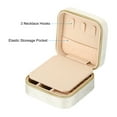thumbnail image 4 of Unique Bargains Travel Jewelry Case, Small Jewelry Organizer Portable Mini Jewelry Box with Mirror Square Style 2, White, 4 of 5