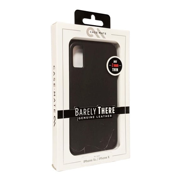 Case-Mate Barely There Slim Case for Apple iPhone X - Black Leather