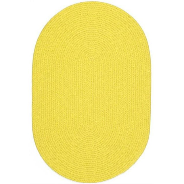 Rhody HB14R024X072 Tapis 2 x 6 Po Tresses Ovale Jaune Uni Tapis