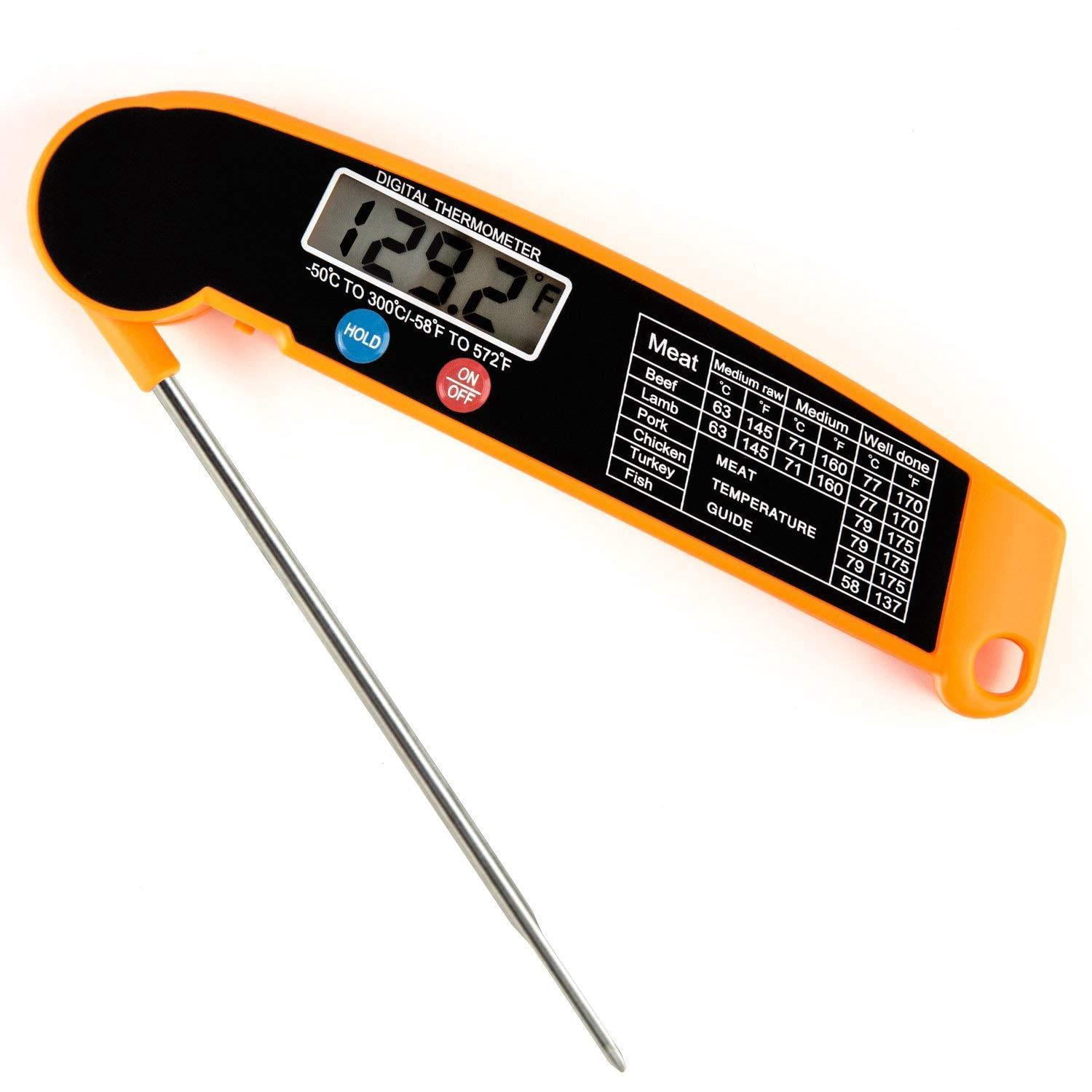 LAATIKUI Meat Thermometer Food Grill Measurement Waterproof Probe Thermometer