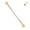 Gold, variant on Industrial Piercing Jewelry Gold Industrial Barbell Industrial Earrings for Women Men 1.5 Inch 38mm 14G Surgical Steel Gold Plate Industrial Bar with Cubic Zirconia