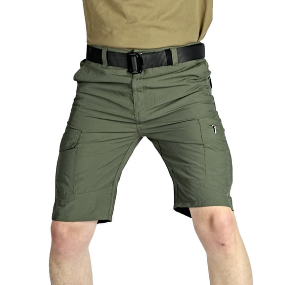Vivianyo HD Fashion Summer Shorts for Big Mens and Tall Mens Casual Fashion Quick Drying Multiple Pockets Elastic Waist Short Pants