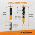 thumbnail image 6 of Maxpeedingrods Coilovers Shocks for Nissan 350Z 2003-2008 Suspension Springs Kits Adj. Damper, 6 of 8