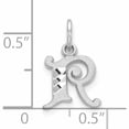 thumbnail image 2 of 10K White Gold 10Kw Diamond-Cut Initial R Charm (17 X 10) Made In United States -Jewelry By Sweet Pea, 2 of 5