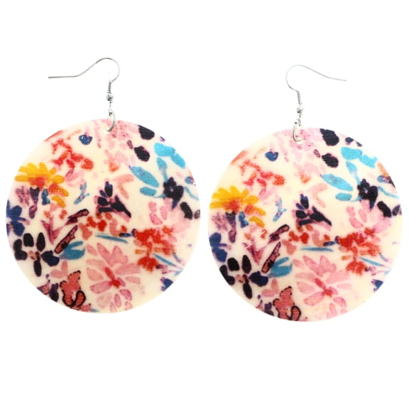 Mi Amore Flower Dangle-Earrings Multicolor/White
