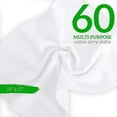 thumbnail image 2 of GREEN LIFESTYLE Terry Towels, White Rags, Bar Towels 100% Cotton Absorbent and Durable, Multipurpose Cleaning Rags, Cotton Cleaning Rags, Kitchen Rags, Reusable Shop Rags (14”x17”, Pack of 60), 2 of 4