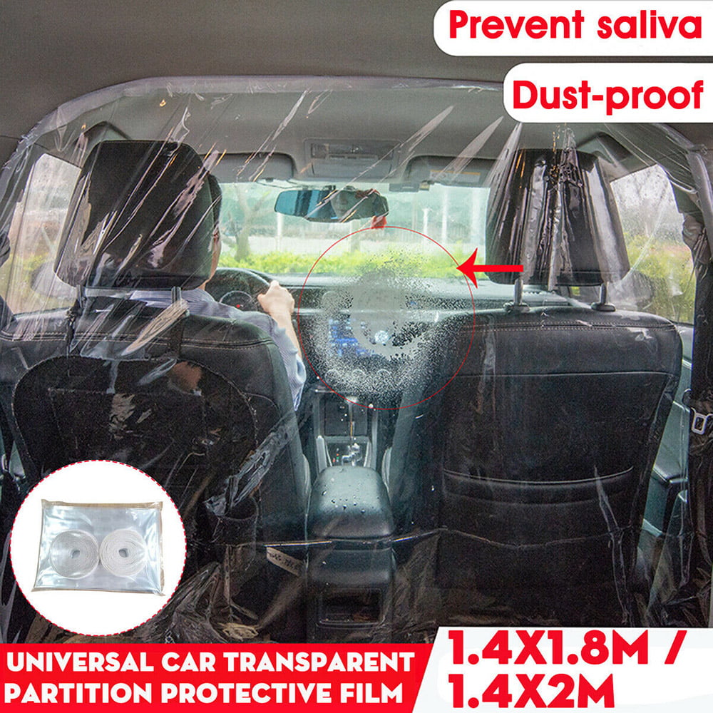 Universal Car Taxi Divider Film Isolation Partition Transparent Protective Cover 