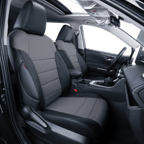 Coverdream Custom Fit Corolla Car Seat Covers for Toyota Corolla Hybird LE 2023 2024 - Leatherette (Black/Gray,Full Set)