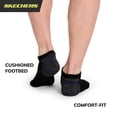 thumbnail image 4 of Calcetines para correr Skechers paquete de 6 tobilleros para hombre en color negro, 4 of 6