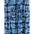 thumbnail image 4 of Top de Túnica de Talla Extra de Flores a Cuadros con Tiras Cruzadas Rosegal Camisetas tallas grandes, 4 of 5