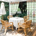 thumbnail image 4 of Outdoor Curtains for Patio Waterproof, Easter Outdoor Privacy Panels Grommet, Spring Pastoral Gnomes Bunny Eggs Green Lattice Blackout Outside Curtains for Porch/Cabana 54"x84", 2 Panels, 4 of 8