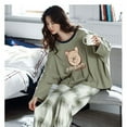 thumbnail image 2 of Pyjamas d'Arrivée pour Femmes Printemps et Automne Manches Longues Tenue d'Automne Costume de Maison Automne et Hiver Ensemble Deux Pièces, 2 of 4