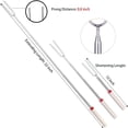 thumbnail image 2 of Palitos para asar malvaviscos, 8 Uds., brochetas de barbacoa de Metal extensibles de 32 pulgadas de largo para juego de parrilla, tenedores telescópicos para barbacoa, 2 of 5