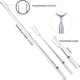 thumbnail image 2 of Palitos para asar malvaviscos, 8 Uds., brochetas de barbacoa de Metal extensibles de 32 pulgadas de largo para juego de parrilla, tenedores telescópicos para barbacoa, 2 of 5