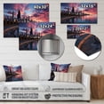 thumbnail image 4 of Designart "By Night Chicago Cityscape art painting III" Chicago Metal Wall Art, 4 of 5