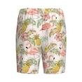 thumbnail image 5 of Gaeub Tropical Pink Flamingo Pineapple Printed Men's Short Pajama Pants, Lightweight Lounge & Sleep Bottoms Keep You Cool - 3X-Large, 5 of 9
