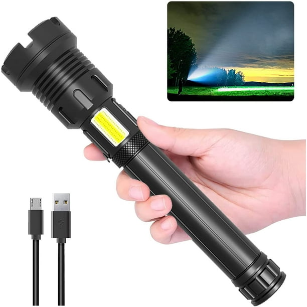 Lampe torche de poche LED avec batterie rechargeable USB