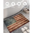 thumbnail image 5 of Independence Day Plush Shag Bath Rugs America Patriotic Flag Soft Fluffy Floor Doormat Carpet,Non-Slip Door Mats for Living Room Bedroom Kitchen Entryway Shabby Stars Striped, 5 of 6