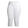 thumbnail image 6 of Terra & Sky Women's Plus Size Stretch Woven Capri Pants with Tummy Control, 6 of 7