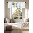 thumbnail image 4 of Kitchen Valances for Window, Laundry Room Minimalist Light Filtering Rod Pocket Valance Curtain, Cartoon Clothes Short Curtains Window Topper for Bedroom Bathroom Living Room 42x18in, 4 of 9