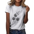 thumbnail image 1 of Birdeem T-Shirt Décontracté pour Femmes Imprimé Col Rond Manches Courtes Chandail Blouse Tops, 1 of 6