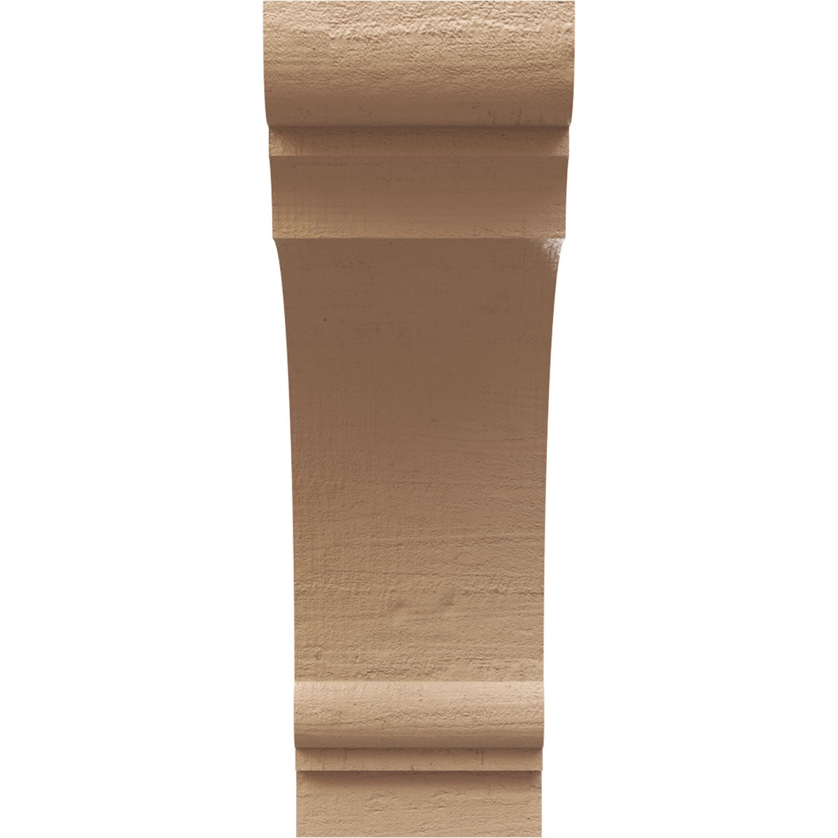 5"W x 10"D x 15"H Classic Hughes Rough Cedar Woodgrain TimberThane Corbel, Primed Tan