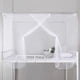 thumbnail image 2 of (35.4 * 76.8IN) Dormitorio Redes para el hogar Cama Cortinas Tela Cama Dosel Blackout Estudiantes Cortina Redes de sombreado Transpirable A prueba de polvo Cama individual (Blanco, 2 of 5