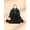 Black, variant on Back to School Simple Oxford Backpack, Fluffy Pom Pom Lightweight Student Shoulder Bag for Women, Beige