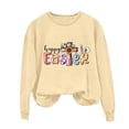 thumbnail image 2 of EGNMCR Easter T-Shirts Imprimés pour Femmes T-Shirts Graphiques Femmes T-Shirts pour Femmes Col Rond Easter Haut à Manches Longues Imprimé Chandails T-Shirt pour Femmes, 2 of 5