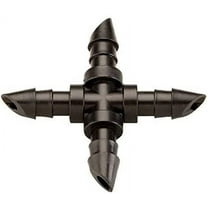 (100 Pack) - Barbed 1/4"-Inch Drip 4-Way Cross Fitting (fits 0.140/0.170 ID) 90-Degree 2-Way Connector