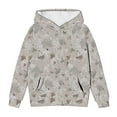 thumbnail image 5 of BRGZLK Camo Hoodies For Kids, Boys Girls Trendy Maple Leaf Print Pullover Loose Casual Long Sleeved Hooded Sweatshirt with Pockets Khaki 11-12 Years, 5 of 6