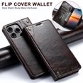 thumbnail image 4 of Dteck for iPhone 16 Pro Case Wallet, Shockproof Magnetic Kickstand Credit Card Holder Leather Folio Case Flip Stand Cover for iPhone 16 Pro, Brown, 4 of 5