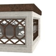 thumbnail image 4 of Hunter - Chevron 2-light Textured Rust, Medium Size Flush Mount Light, Dimmable, Casual Style, Square Shaped, for Bedrooms, Dining, Living Rooms - 19970, 4 of 6