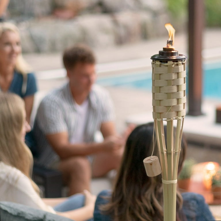 Mainstays 57 inch Bamboo Lawn Garden Yard Torch with Fiberglass