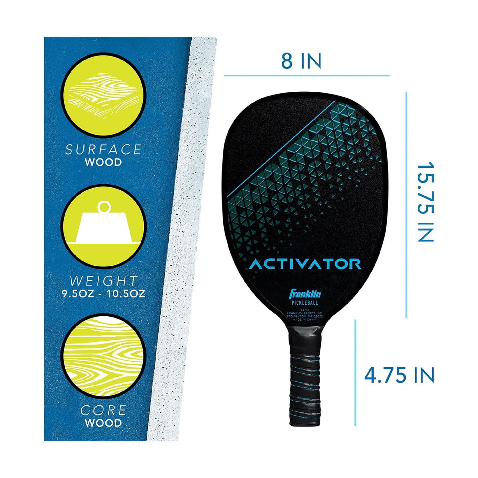 Franklin Sports Wooden Pickleball Paddle (Pack of 10)