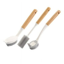 Dish Brush with Handle Dish Scrubber Pan Brush, Dishwashing Cleaning