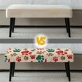 thumbnail image 6 of POLERO Dining Room Bench Covers, Stretch Christmas Paws Print Bench Seat Protector Cover, Washable Rectangular Chair Cover for Bedrooms, Living Rooms, Kitchens, Removable, 6 of 8