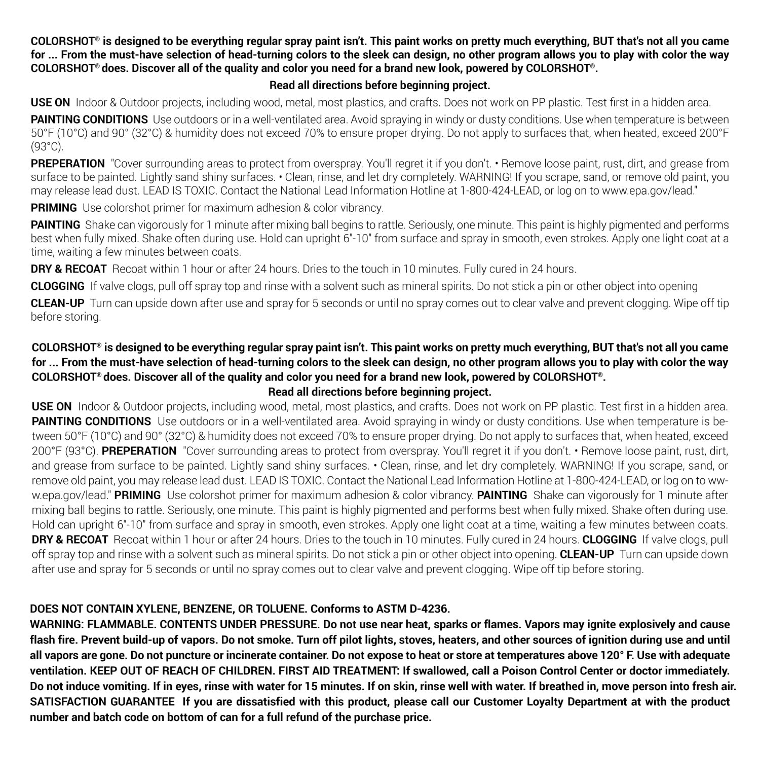 Buy COLORSHOT Matte Spray Paint White Primer (White) 10 oz Online at