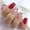 little love heart, variant on 24 count Valentine's Press Nails Short Square Nails Little Love Heart Nails White Glitter Line Design Artificial Stick False Nails Glue Nails for Women Valentines