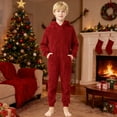 thumbnail image 2 of Warm Cozy Lined Romper Jumpsuit Boys Girls Outfit With Grip Soles Clothes, 2 of 8