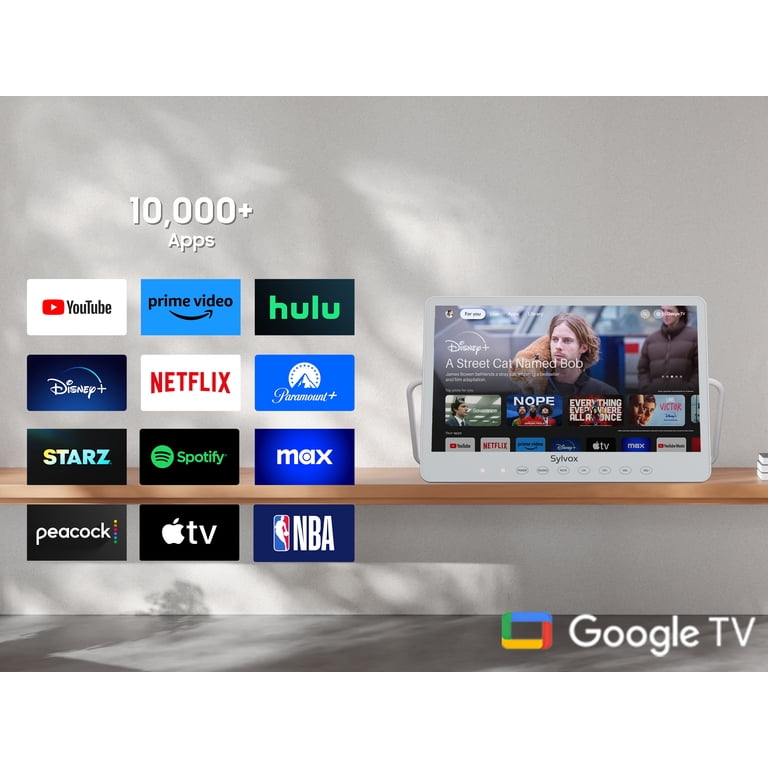 SYLVOX 15.6'' Portable Smart TV, IP66 Waterproof, 1080P Ultra