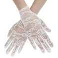 thumbnail image 1 of Guantes de encaje para mujer, guantes de fiesta de té, guantes cortos de cortesía, guantes de novia florales vintage para mujer, cena de boda, 1 of 5