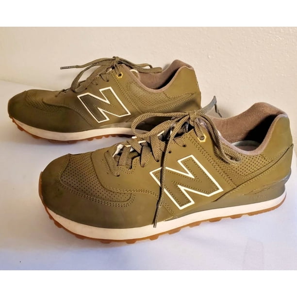 New Balance 574 "ML574HRX" Mens Size 10 Outdoor Olive Running Shoes (J4)