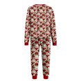 thumbnail image 5 of Family Christmas Pajamas Matching Set Ugly Christmas Sweater Crewneck Long Sleeve Knitted Cat Wearing Santa Hat Clause Sweater for Women Man Couples Flannel, 5 of 6