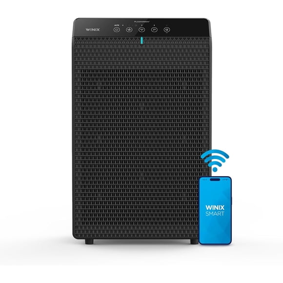 Purificateur d'air Winix 5520 avec Wi-Fi pour grande pièces (jusqu'à 175 m²) en 1 heure. Équipé d'un moniteur de qualité de l'air, d'un filtre HEPA véritable, d'un filtre à charbon actif haute désodo