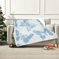 thumbnail image 7 of Yayeee Throw Blanket for Couch Soft Warm 50" x 60" Sofa Chair Bed Decoration, Blue Butterfly, 7 of 7