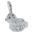 thumbnail image 2 of 8" Gray and White Plush Floral Rabbit Easter Spring Figure, 2 of 3